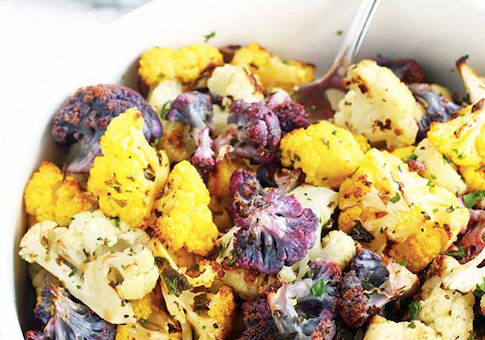 Purple Cauliflowers Roasted